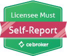 Badge: Licensee must Self-Report to CE Broker